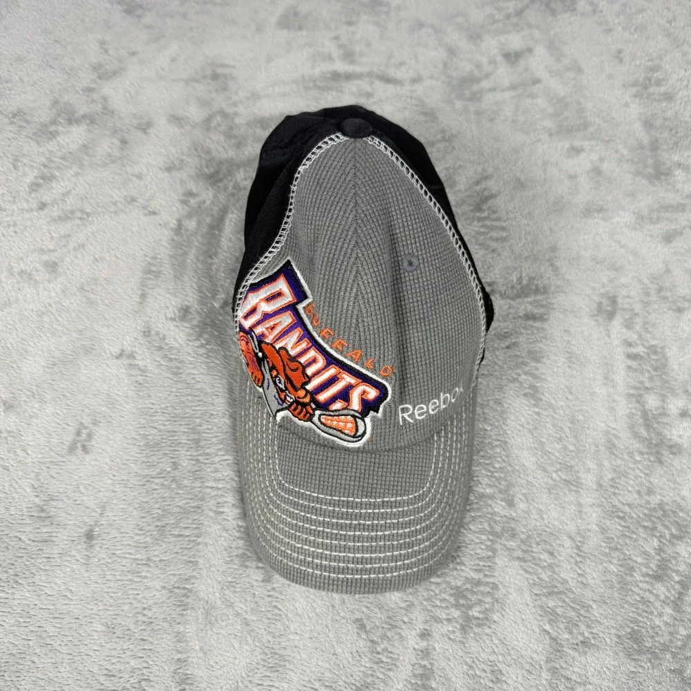 Reebok Mens L/XL Buffalo Bandits Hat NLL Lacrosse Waffle Knit Stretch Fit Cap